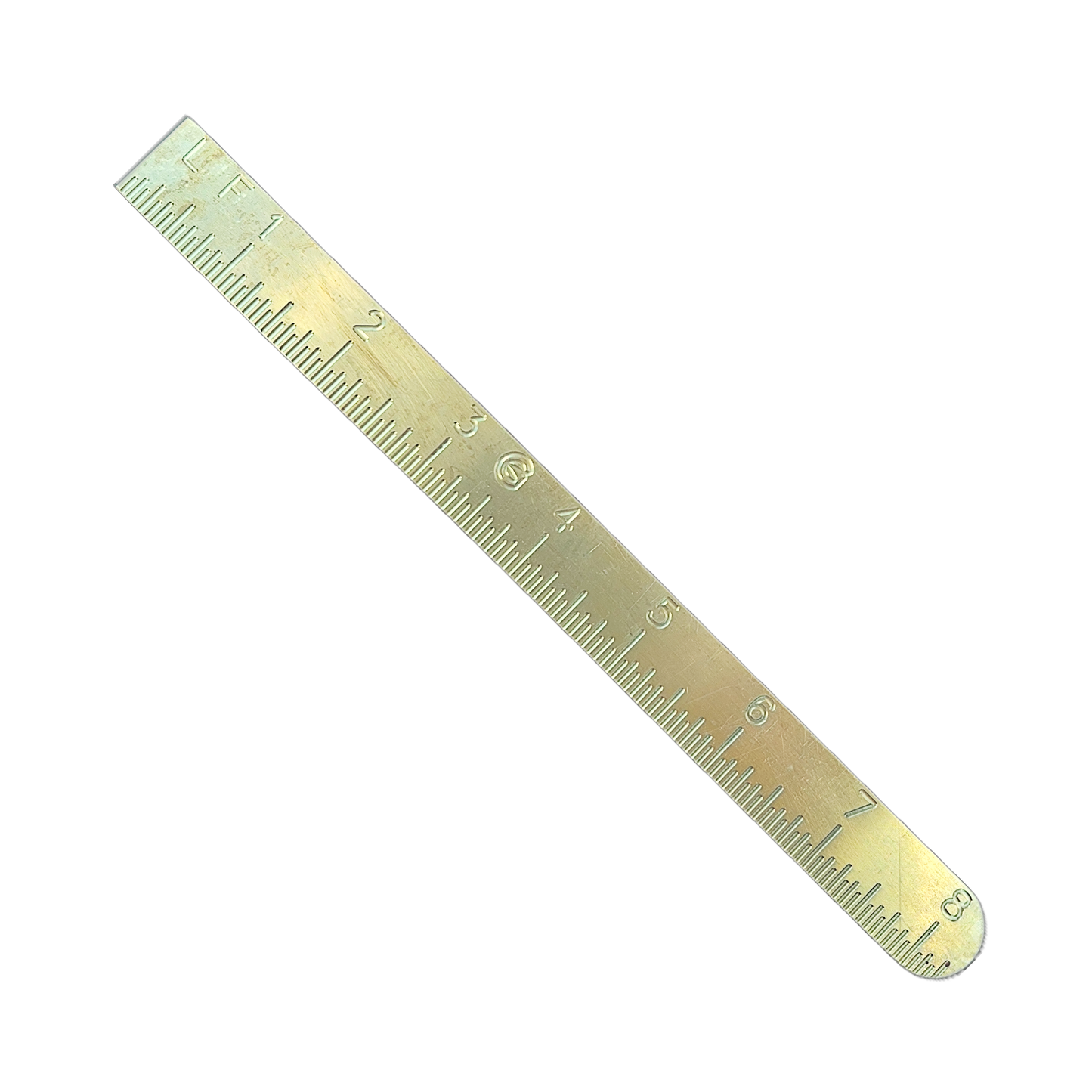 8" Brass Pocket Ruler